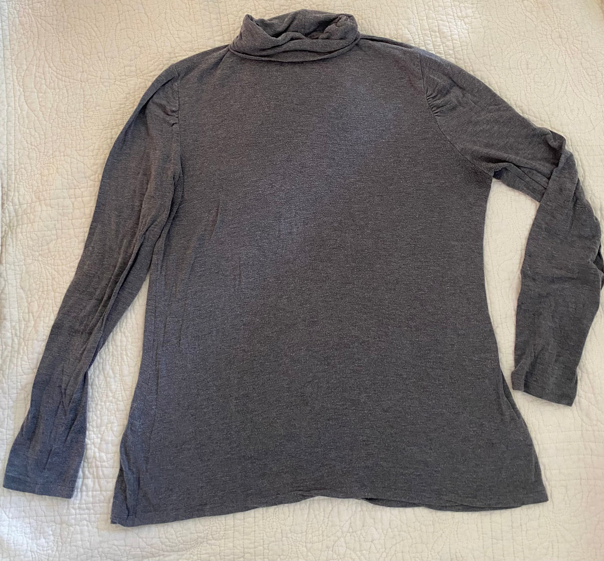 Soft grey turtle neck Long sleeve 95% modal - size Women - L (12/14)