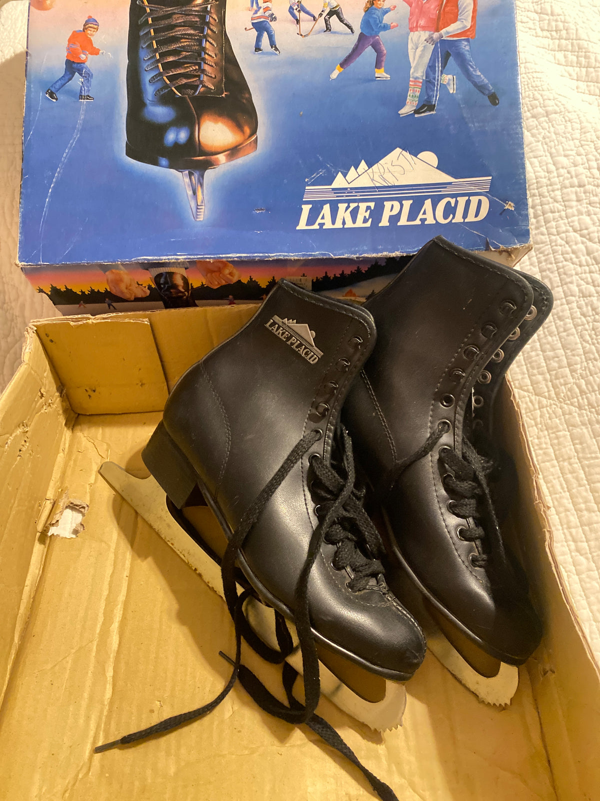 Lake placid Vintage Black ice skates men - size Shoes - Adult 5