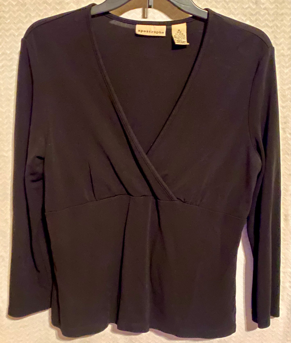 Vintage Y2K apostrophe Black dress shirt 3/4 - size Women - M (8/10)