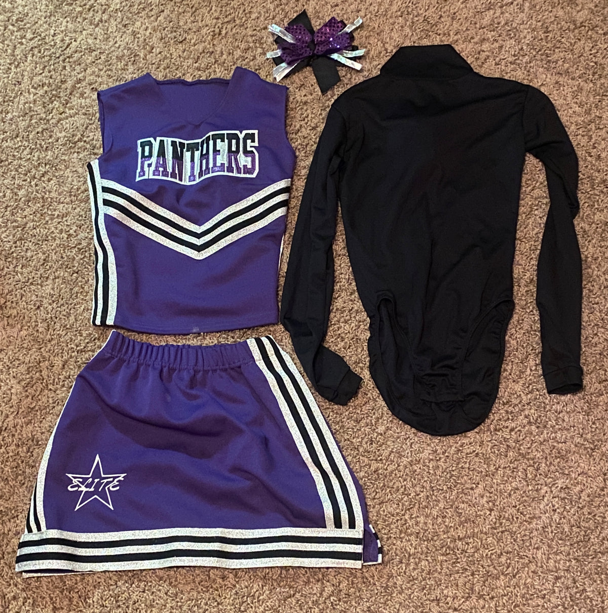 Cheer uniform purple Skirt/top/ small long - size Junior - S (3/5)