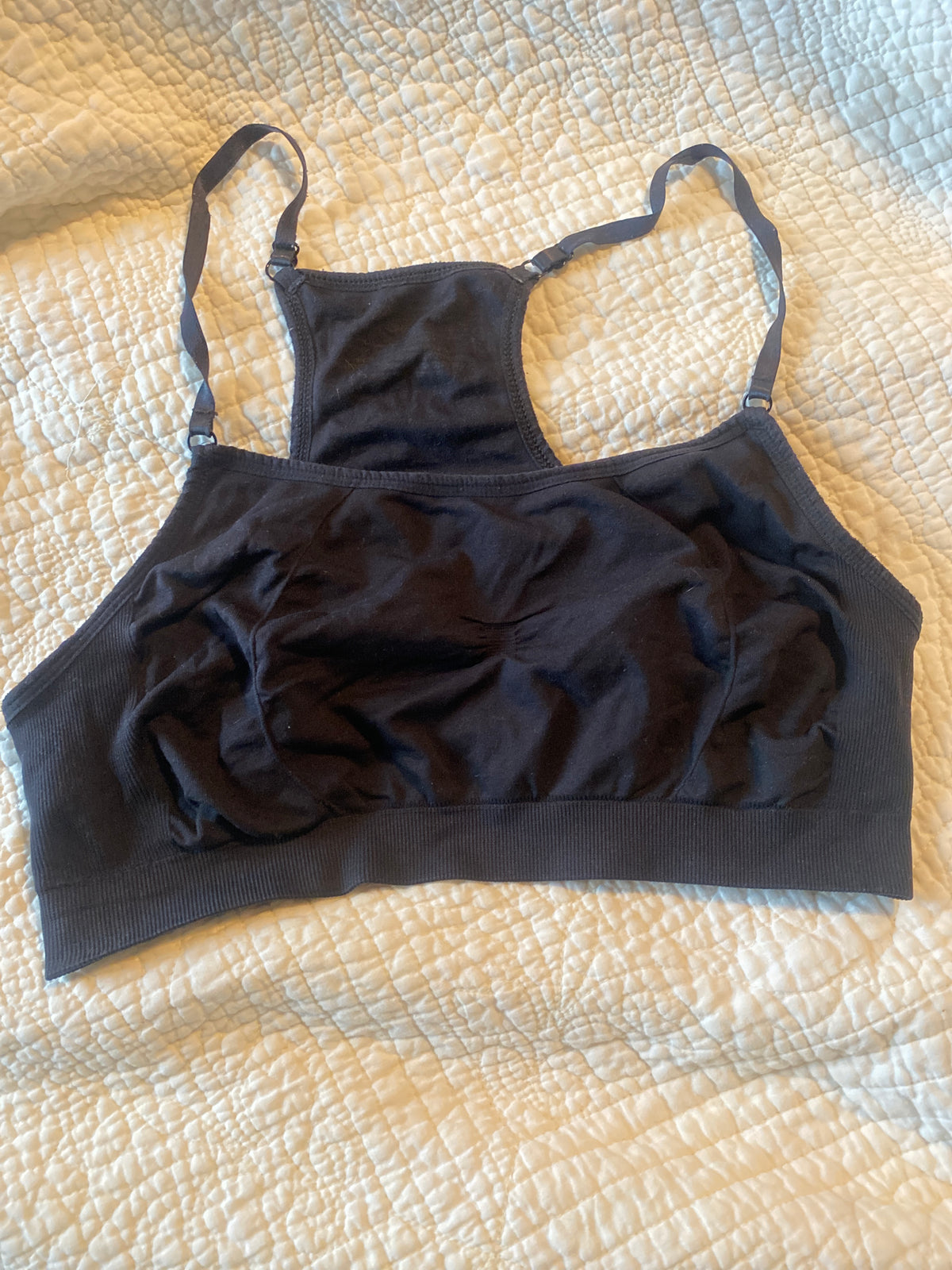 Tek Gear black Adjustable strap sports - size Women - XL (16/18)