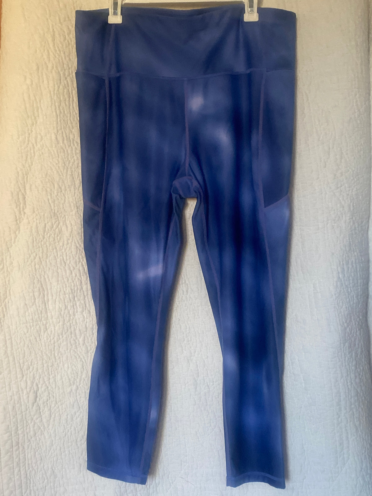 Xersion 7/8th ankle Legging bluish Tye dye - size Women - XL (16/18)