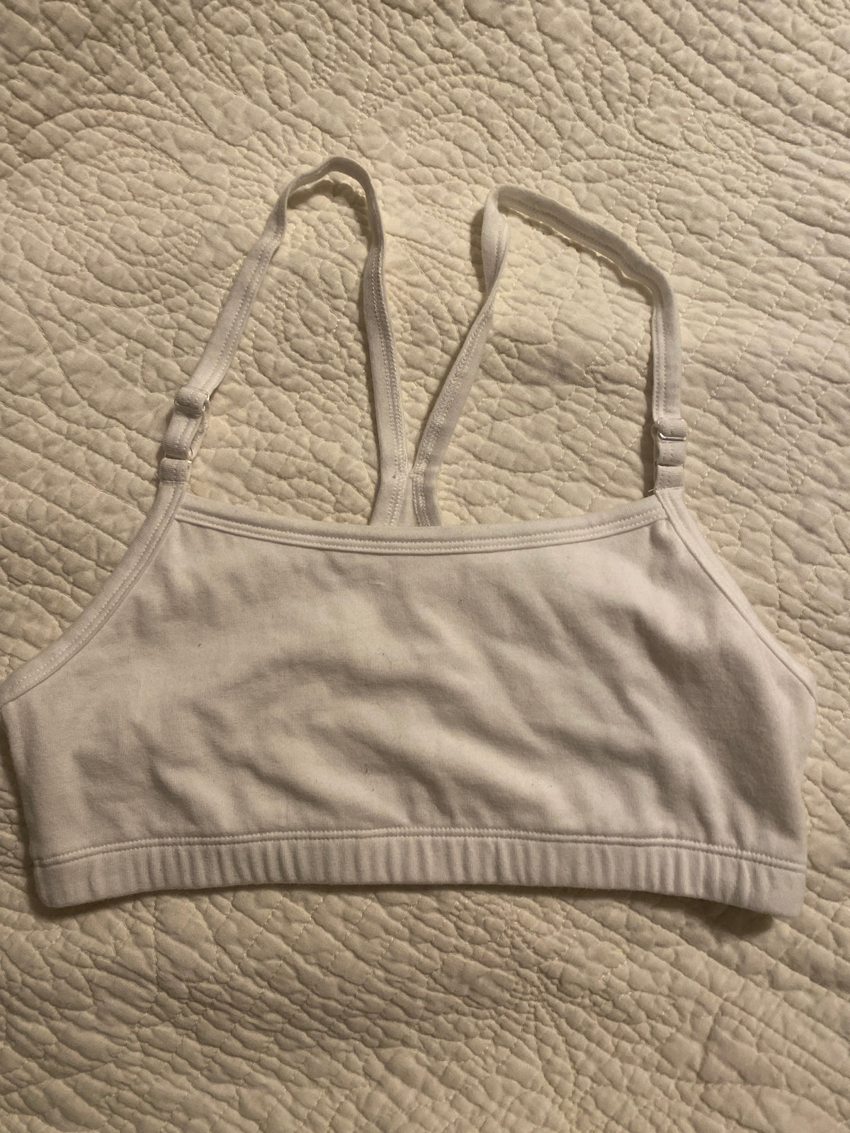 Fruit of the loom white Sports bra adjustable - size Junior - S (3/5)