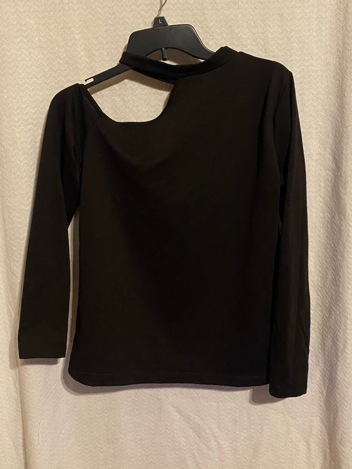 Black off one shoulder Long sleeve black shirt - size Women - L (12/14)
