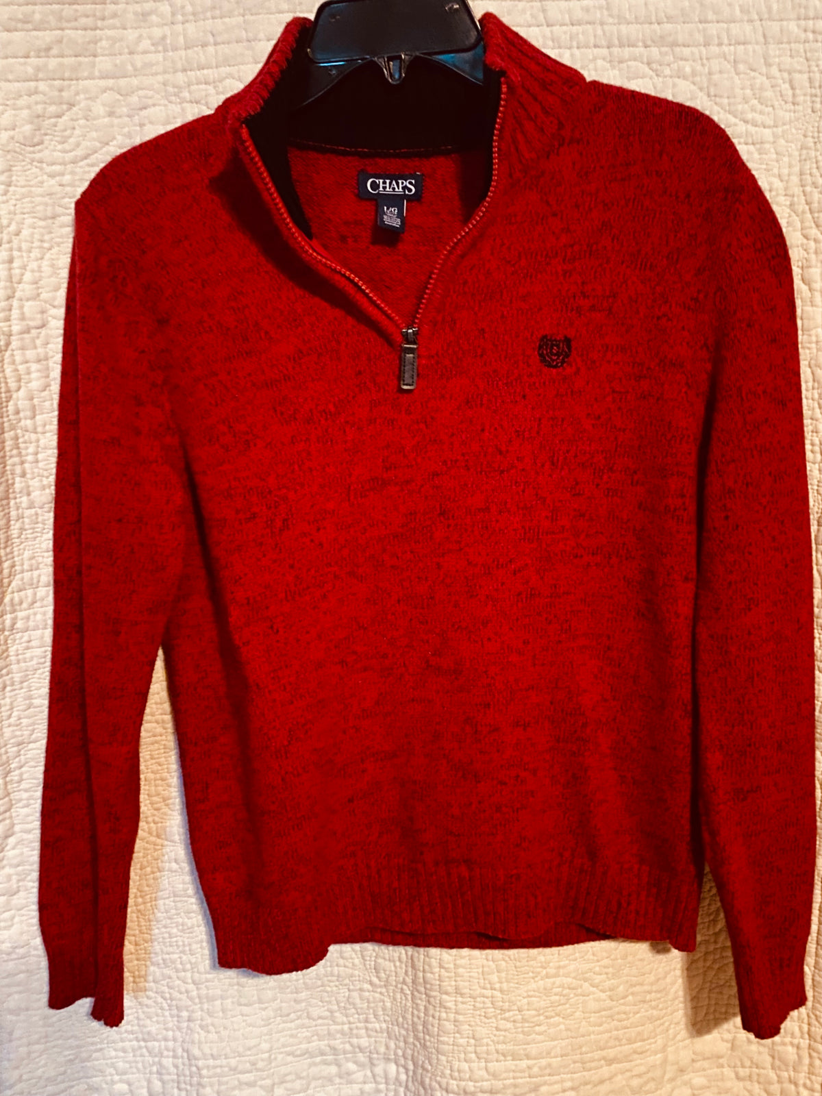 Ralph Lauren CHAPS Red heavier sweater worn - size Youth - 14 (XL)