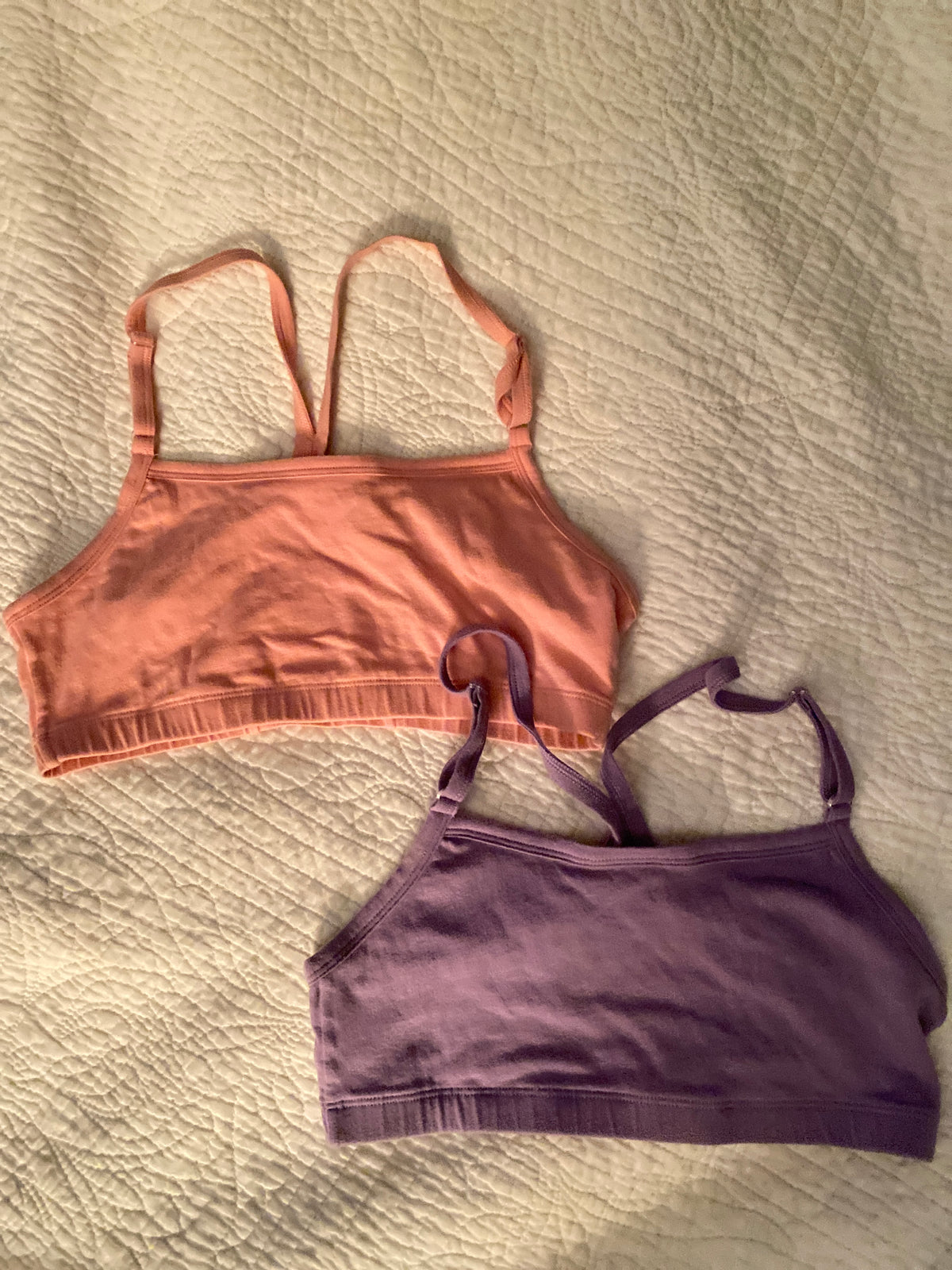 Fruit of the loom lot of 2 underbras light pink & - size Junior - S (3/5)