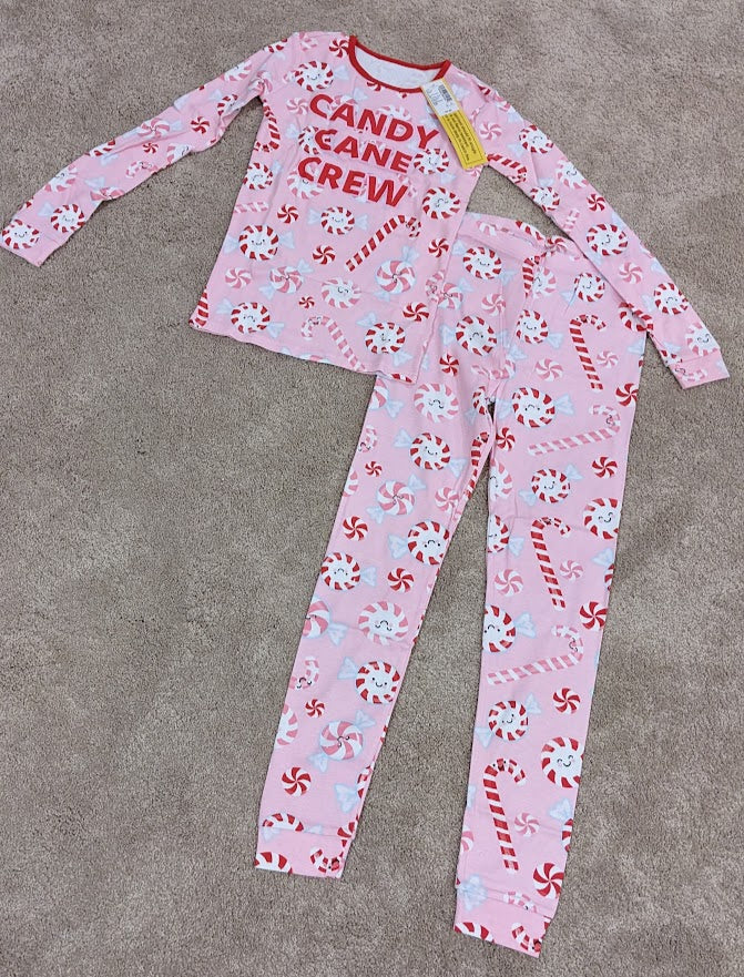 NEW($24)Children's Place Candy Cane PJ Set - size Youth - 12 (L)