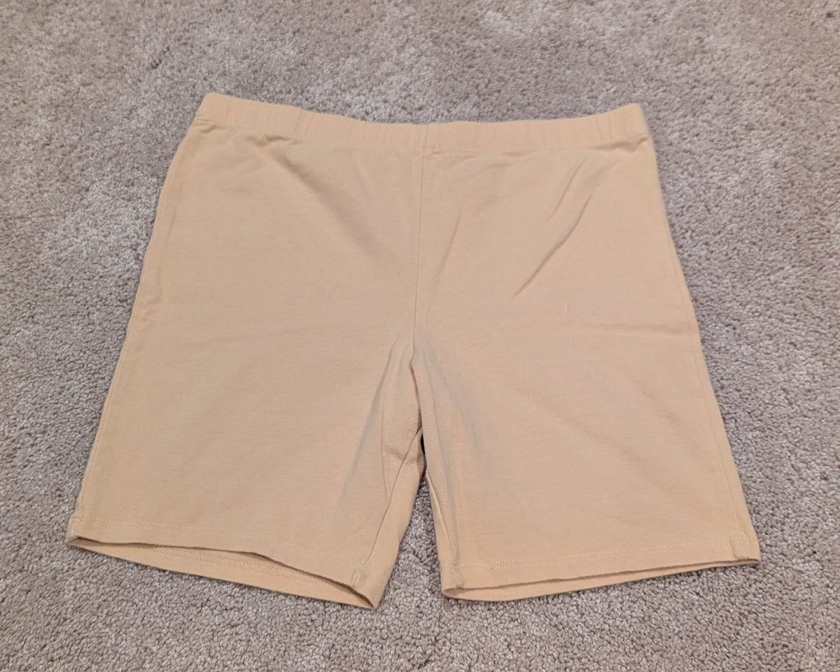 Tan bike shorts -dance, Gym,under costumes - size Youth - 14 (XL)