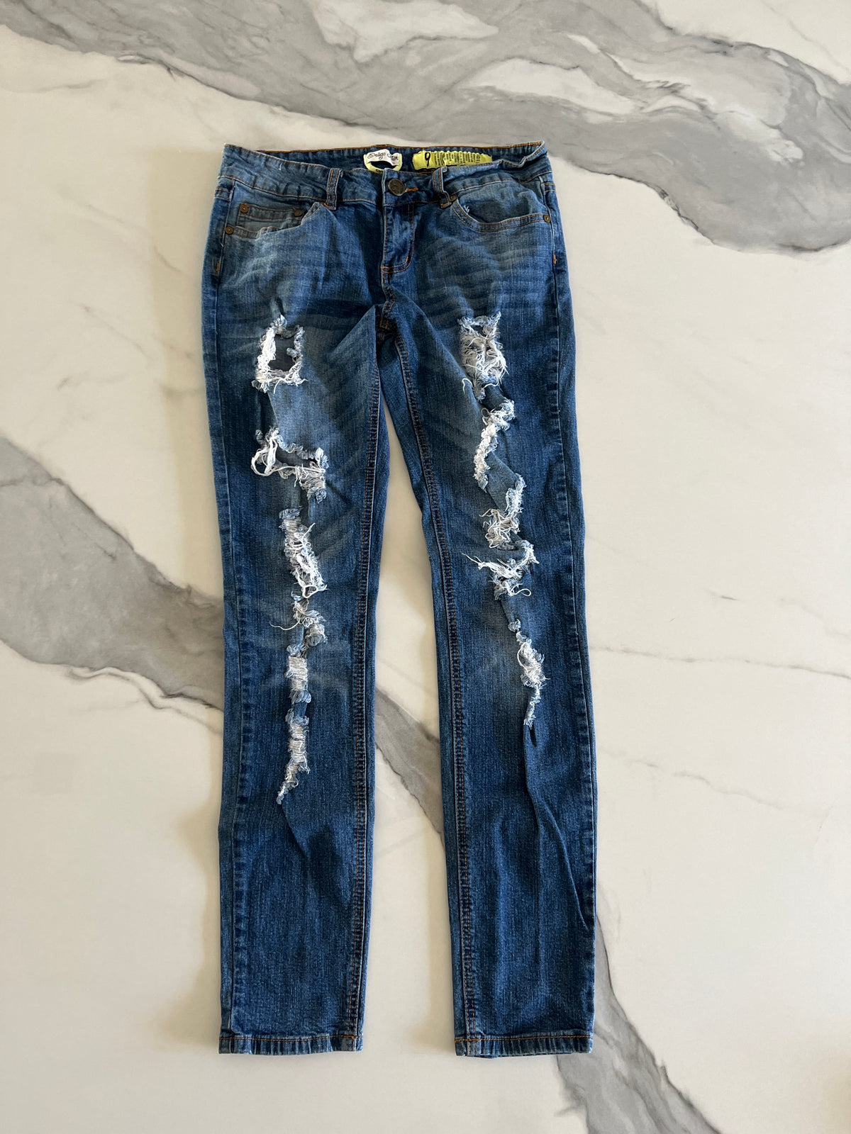 Indigo Rein Sz9 jeans Med dark wash strtchy - size Junior - M (7/9)