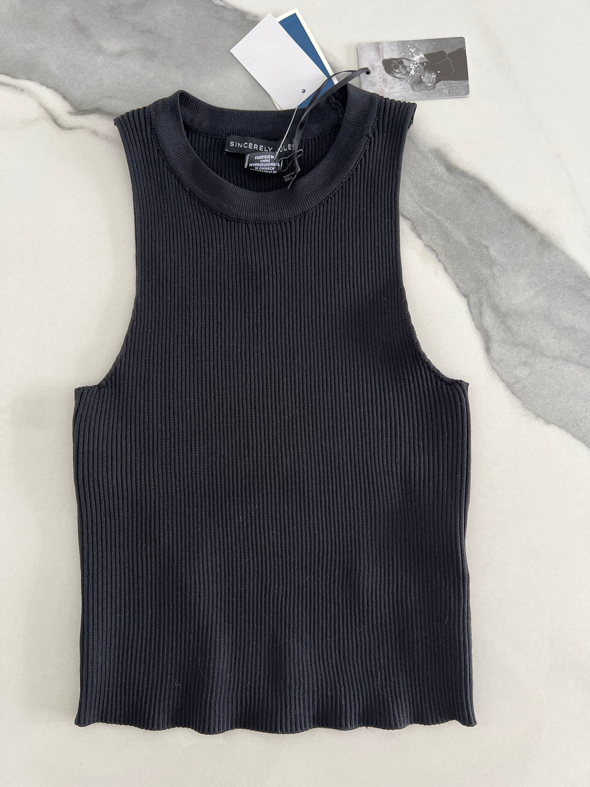 Sincerely Jules tank top Black Sz S fits lk XS - size Junior - XS (0/1)