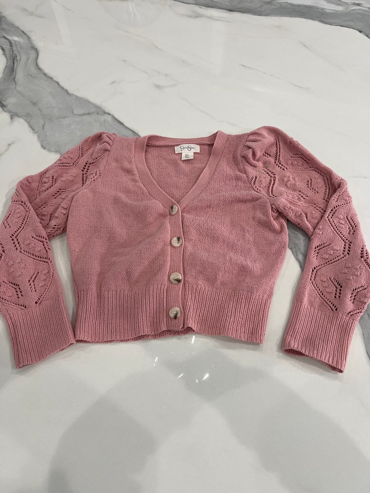 Jessica Simpson sweater SzS pink like new - size Junior - S (3/5)