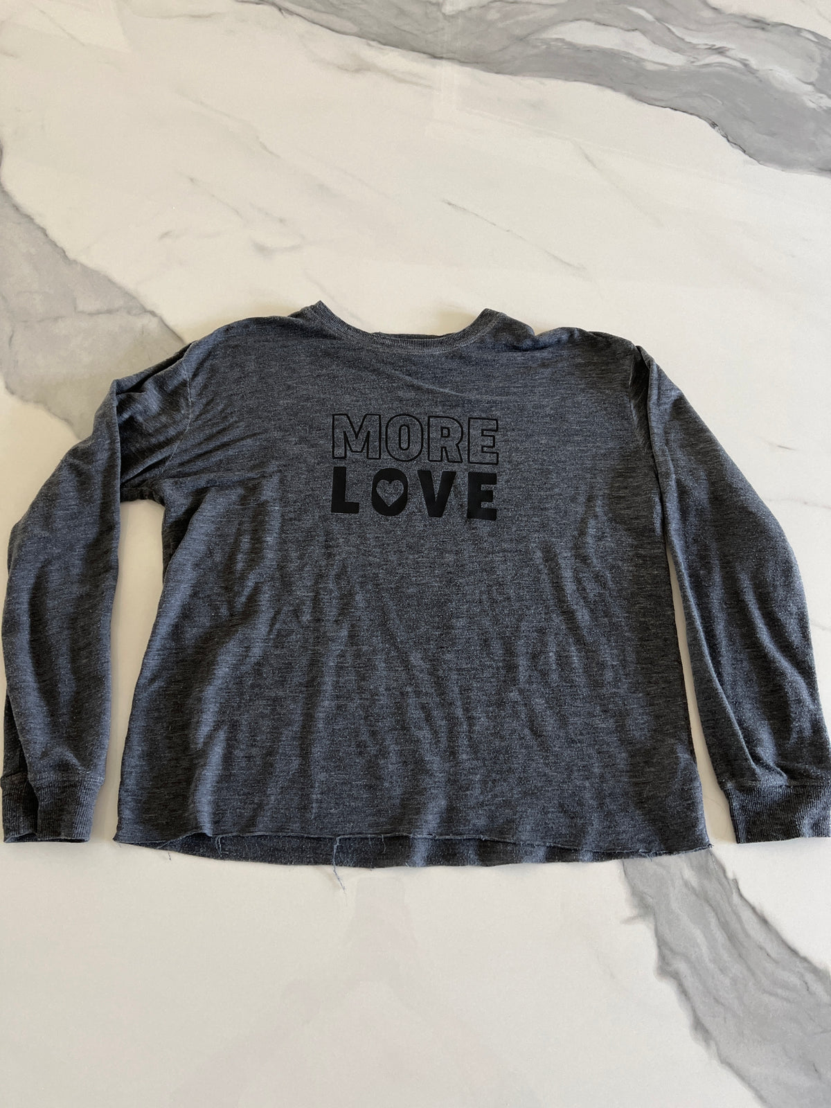 C&C LS top Sz S More Love heather gray - size Women - S (4/6)