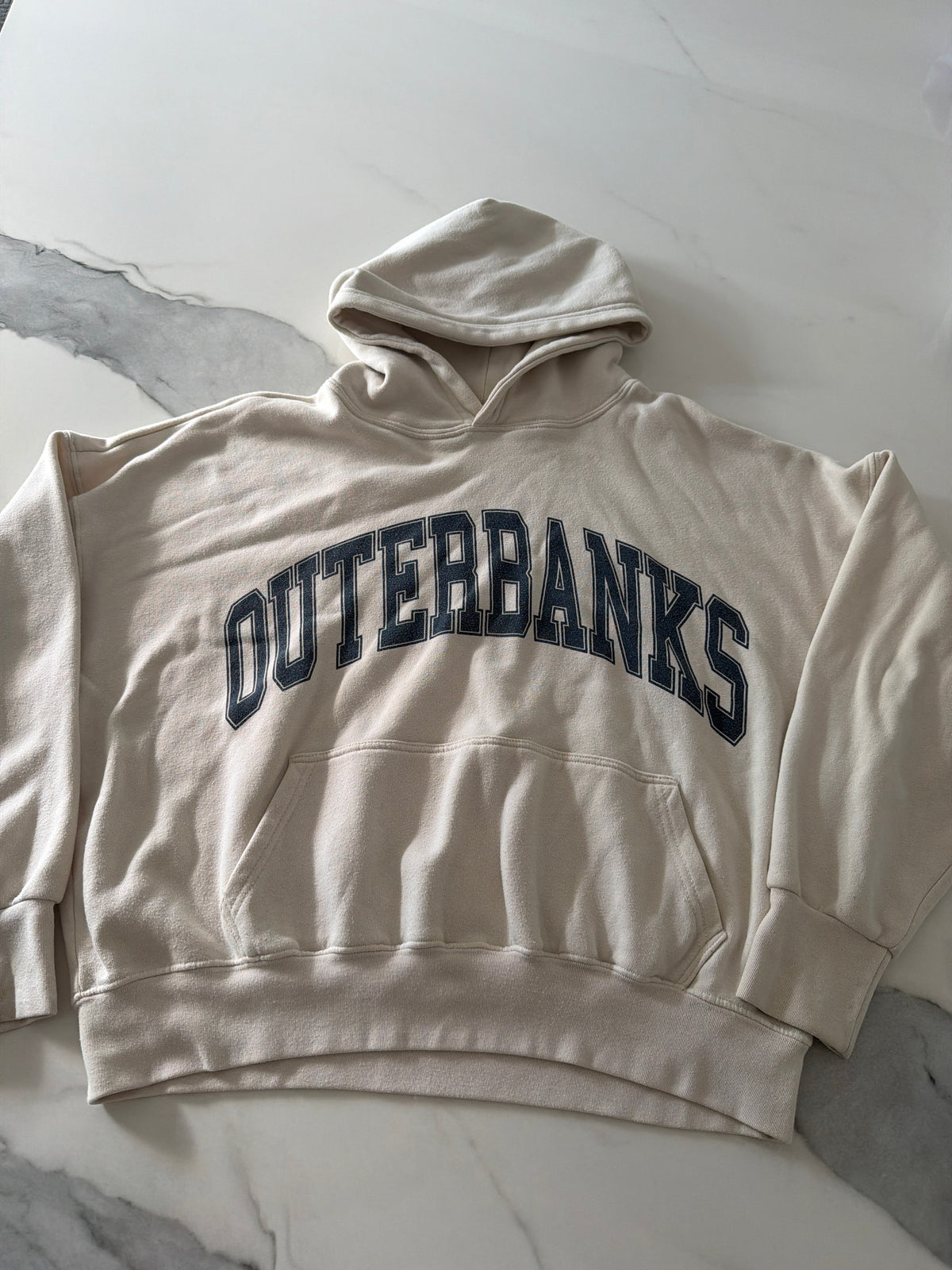 Altar'd state hoodie SzS/M cream/navy outer - size Junior - S (3/5)