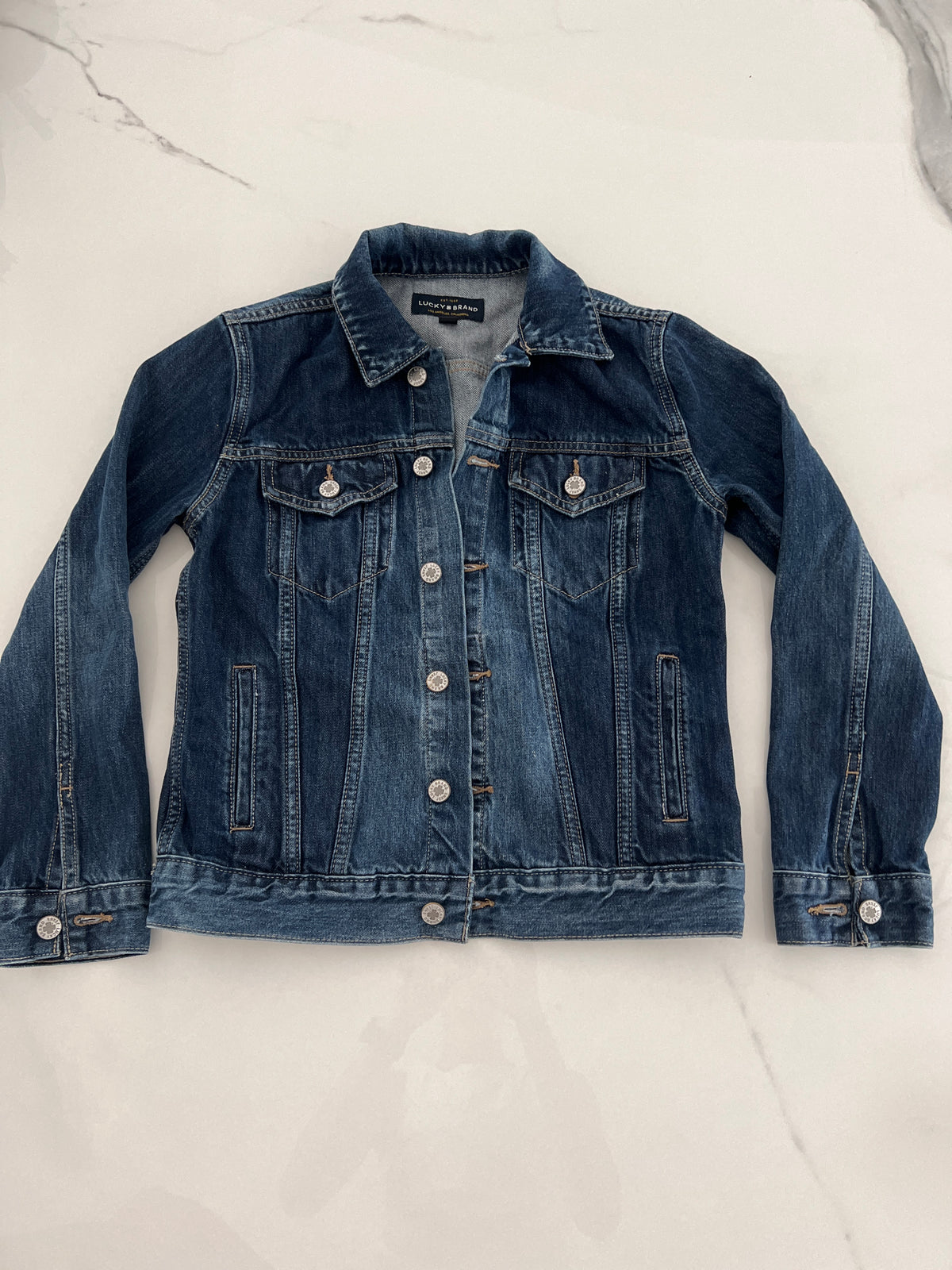 Lucky Brand jean jacket SzXS drk wash EUC pd$40 - size Women - XS (0/2)