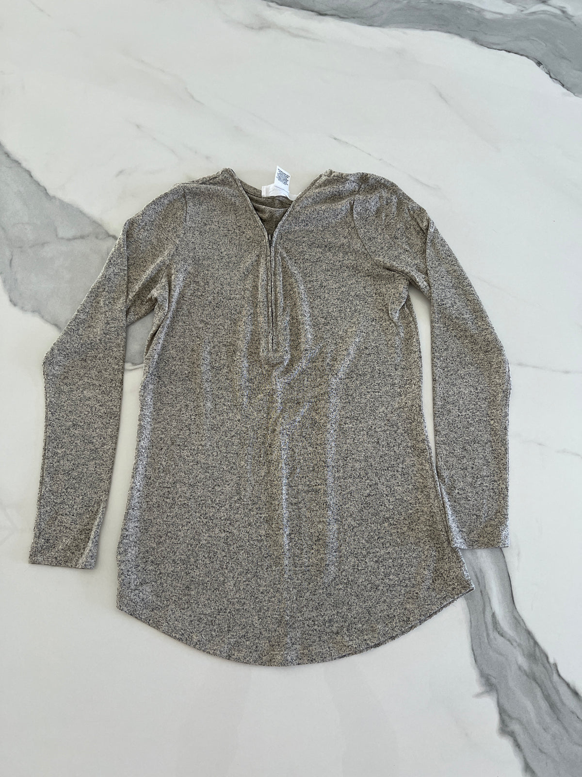 Workshop LS top szS Heathered oatmeal zip - size Women - S (4/6)