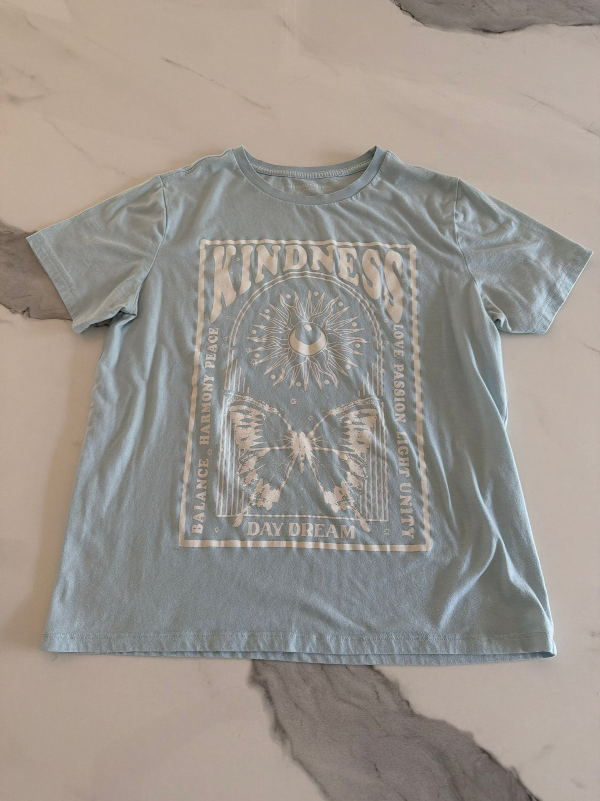 Grayson threads SS top Light blue kindness - size Junior - M (7/9)
