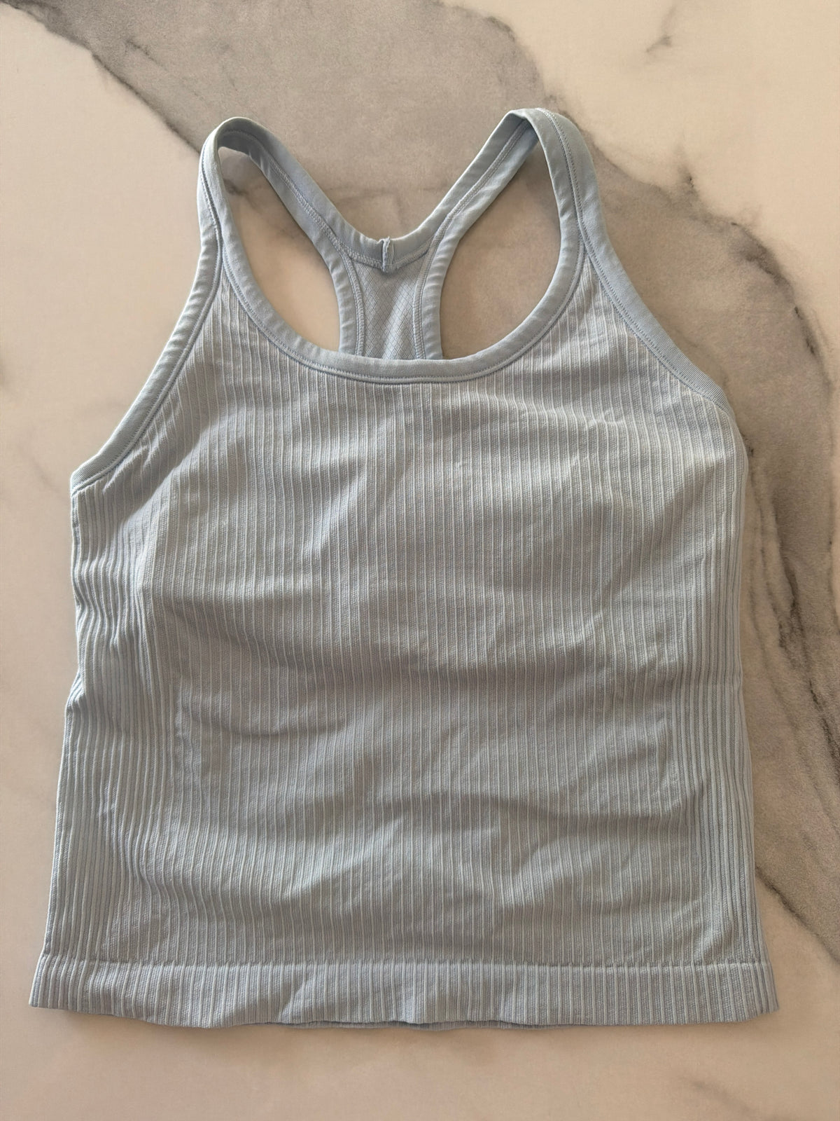 Light blue ribbed crop Racerback tank szXS - size Junior - XS (0/1)