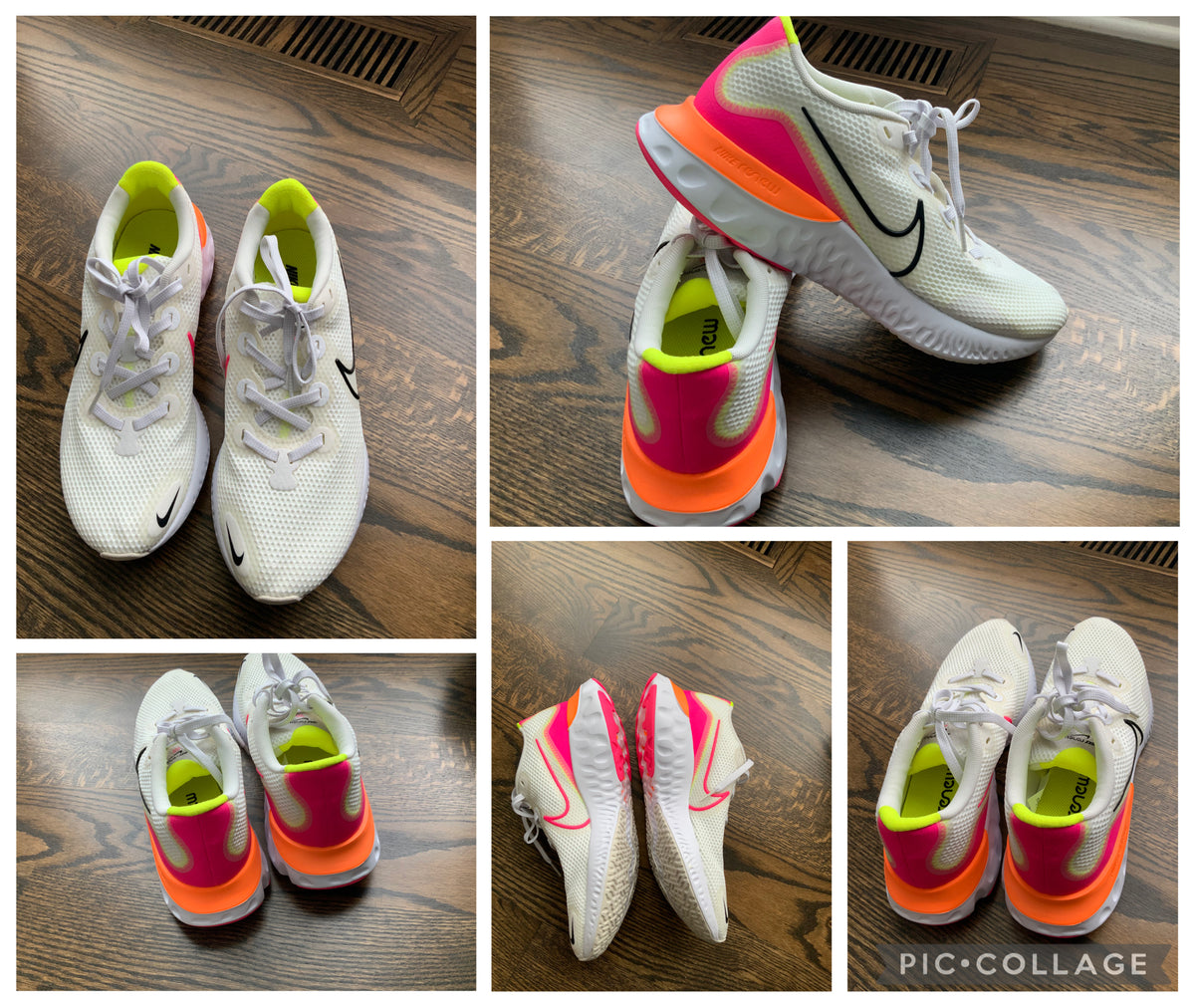 New Nike renew gym shoes Bright orange/pink white - size Shoes - Adult 10