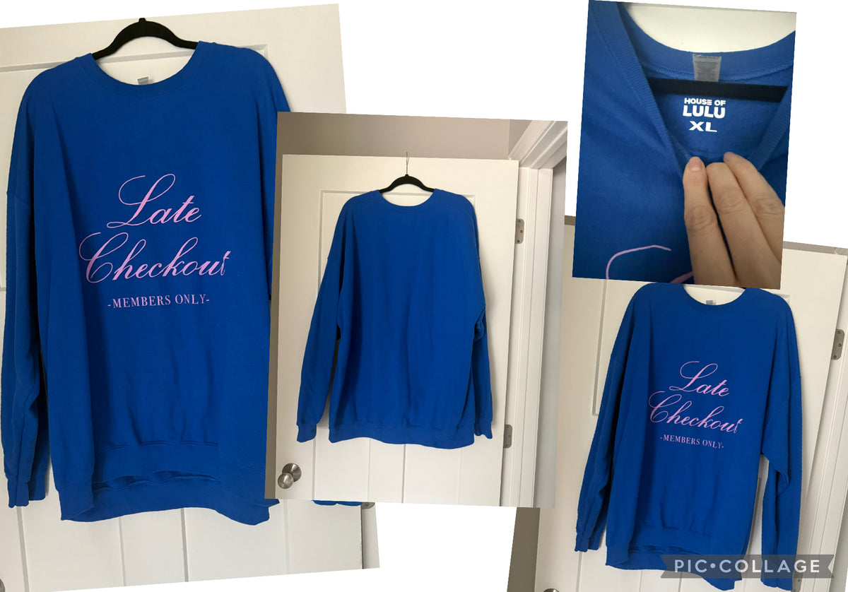 Late check out sweatshirt -members only - size Women - XL (16/18)