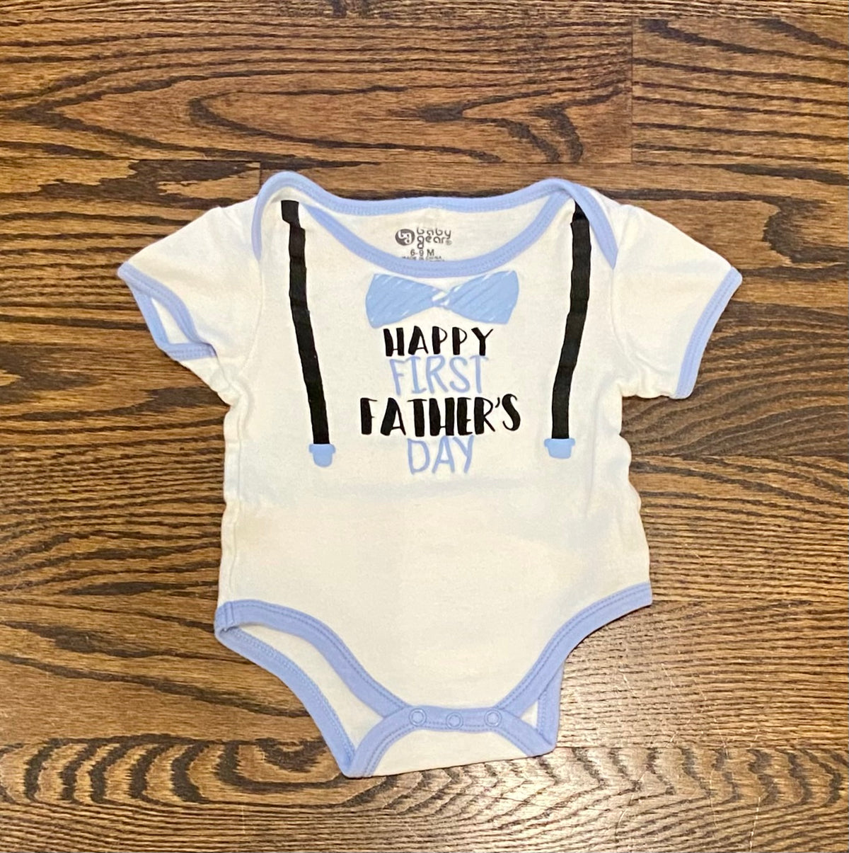 6-9mon SS onesie Happy First Fathers Day - size Month - 6-9 / 9M