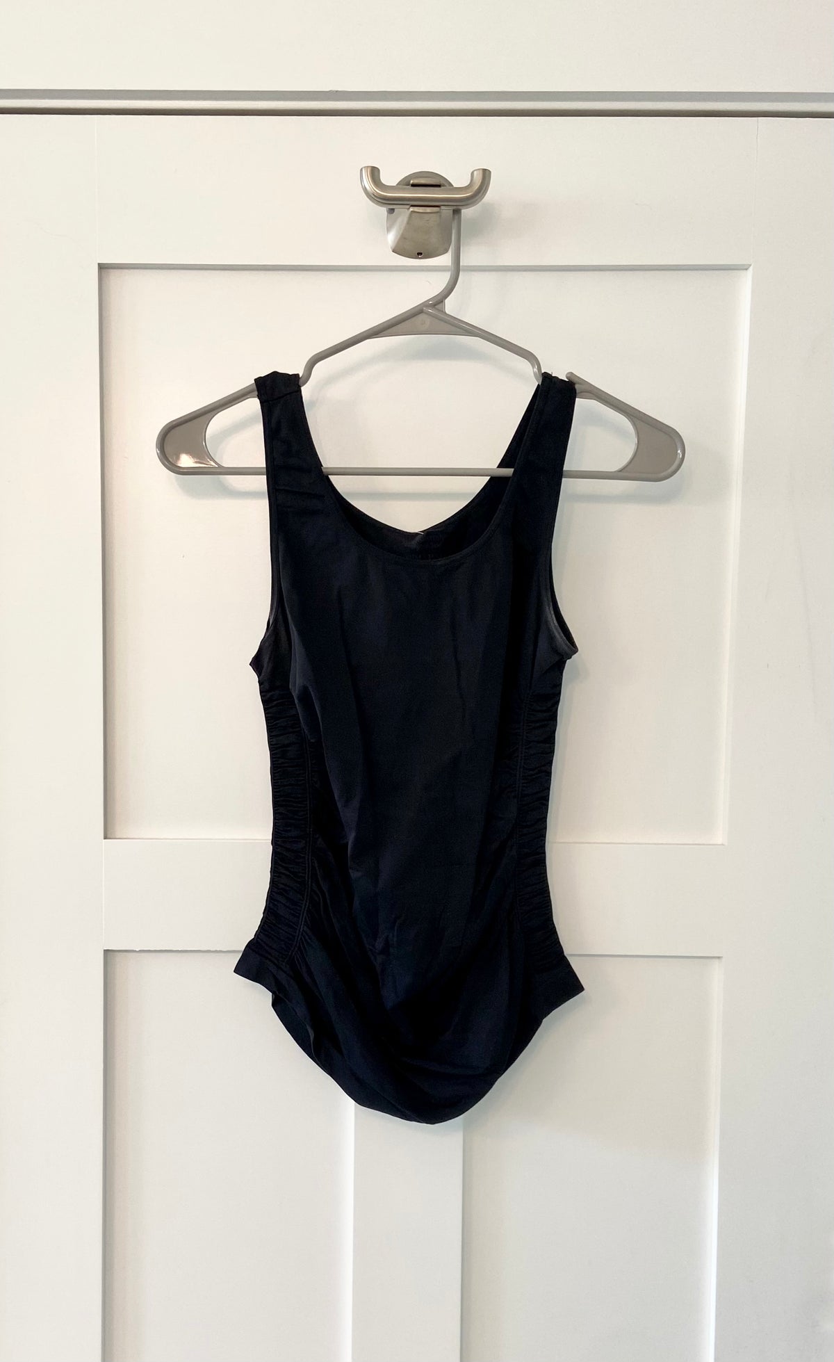 Maternity S/M black tank Top, spandex/nylon - size Women - S (4/6)