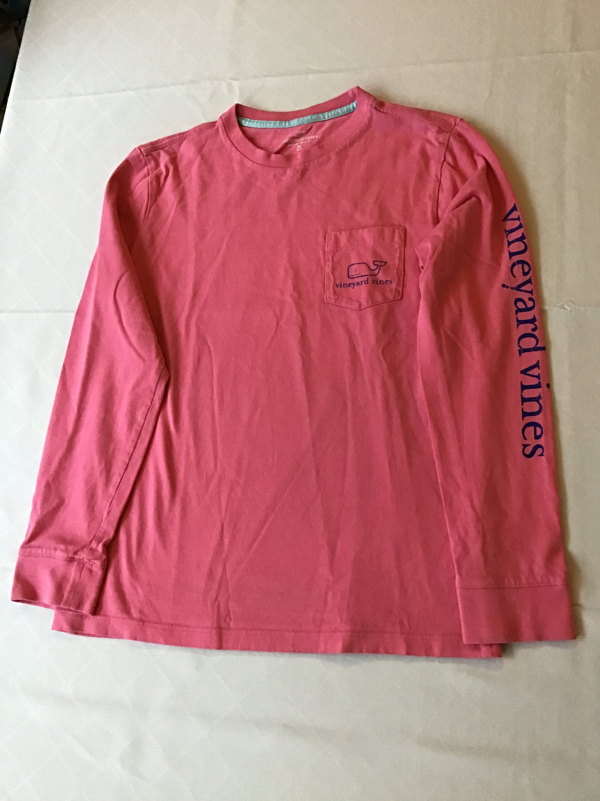 Vineyard vines pink LS shirt 100% cotton - size Youth - 10 (L)
