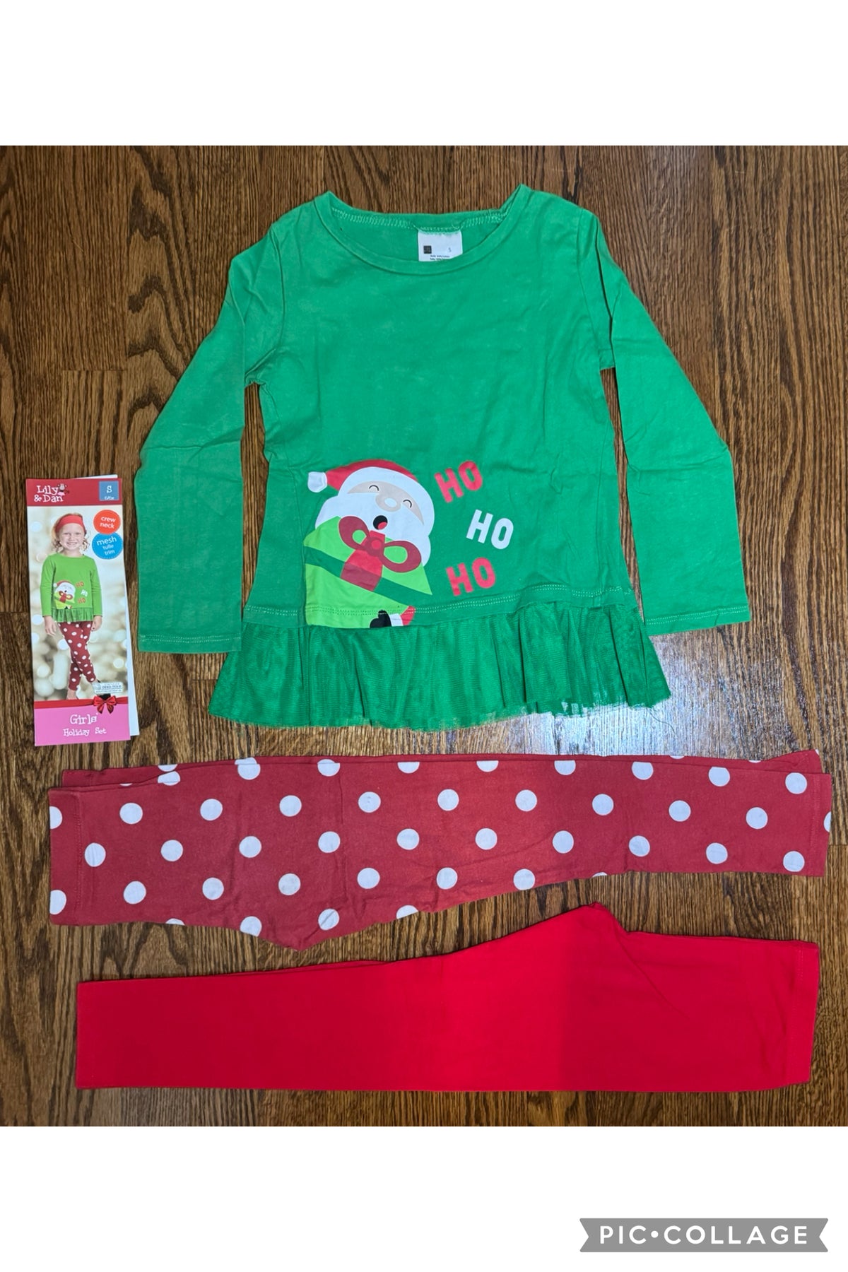 Lily and Dan santa/xmas outfit. Fits like a 5T - size Youth - 5 (XS)