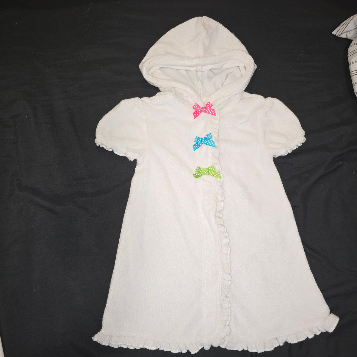 hooded terry swim cover bow detail, 2T, PLAY - size Toddler - 2T