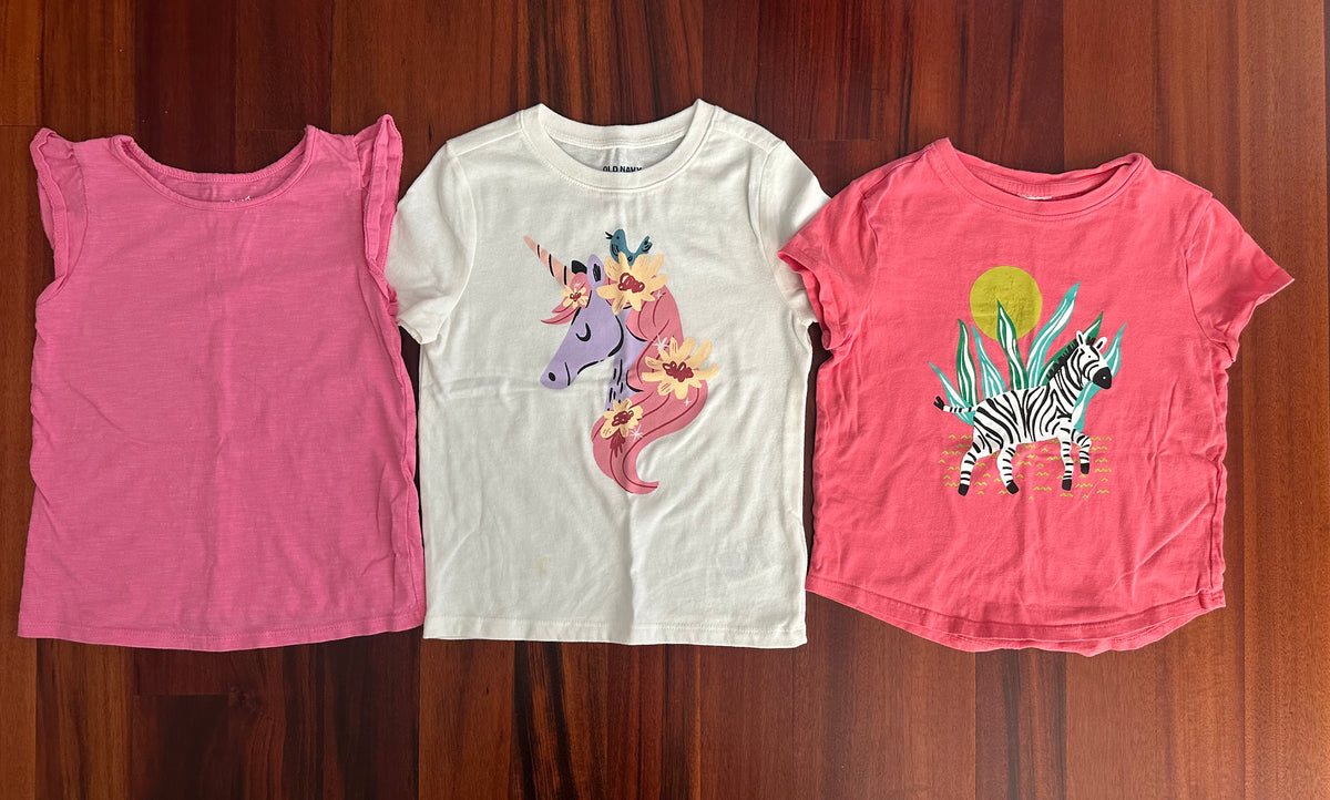 Set of 3 PLAY-to-GUC s/s t-shirts - various brand - size Youth - 5 (XS)