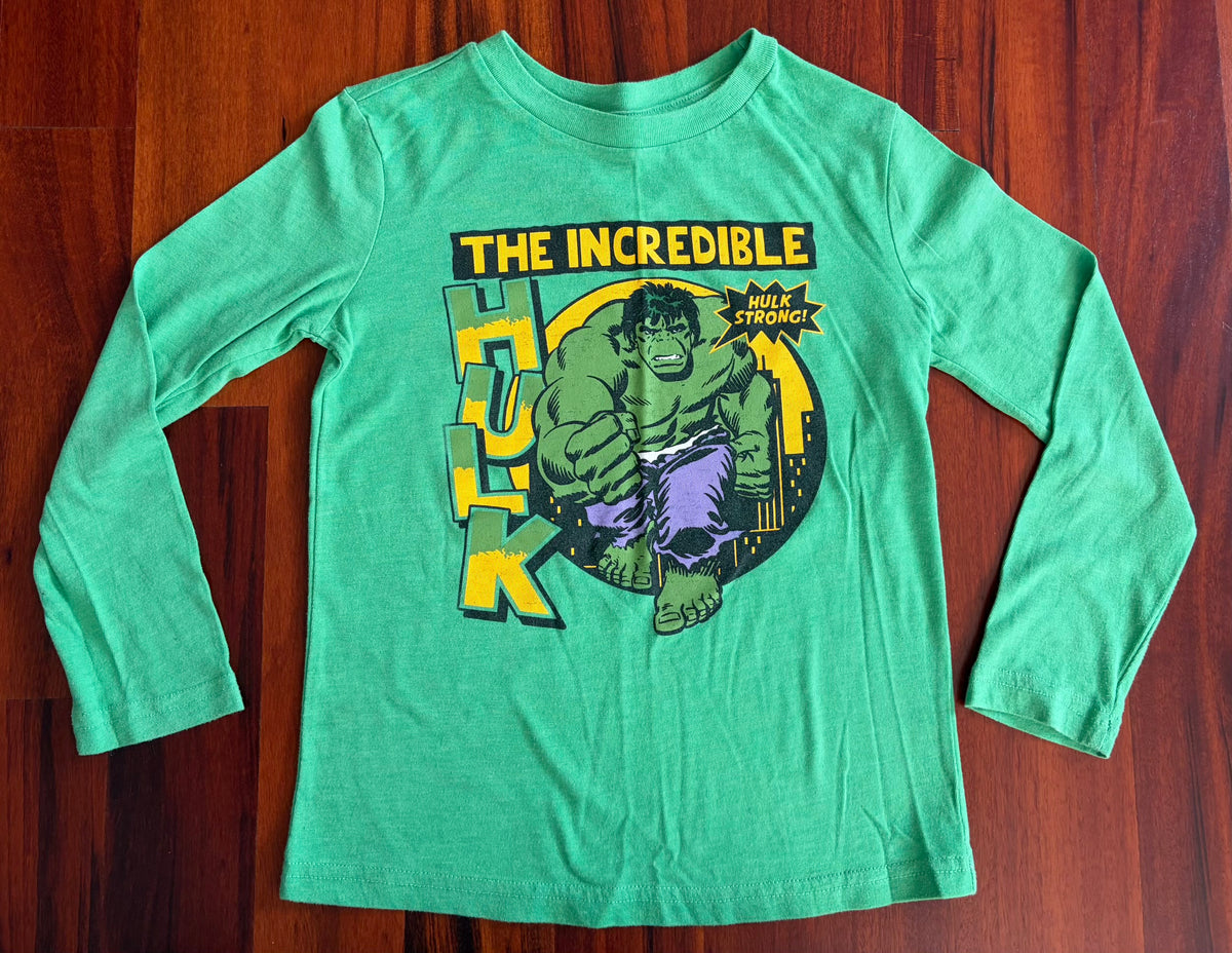 HULK green L/S t-shirt - NWOT (never worn!) - size Youth - 6 (S)