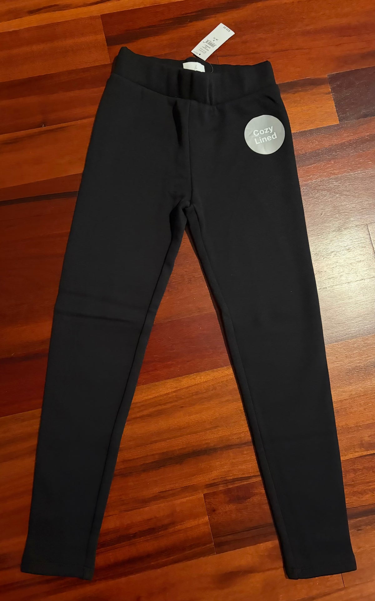 *NWT* Comfy fleece lined leggings - GAP - black - size Youth - 6 (S)