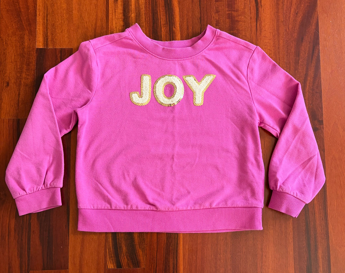 JOY Magenta sweatshirt w sequins - Cat & Jack - size Youth - 6 (S)