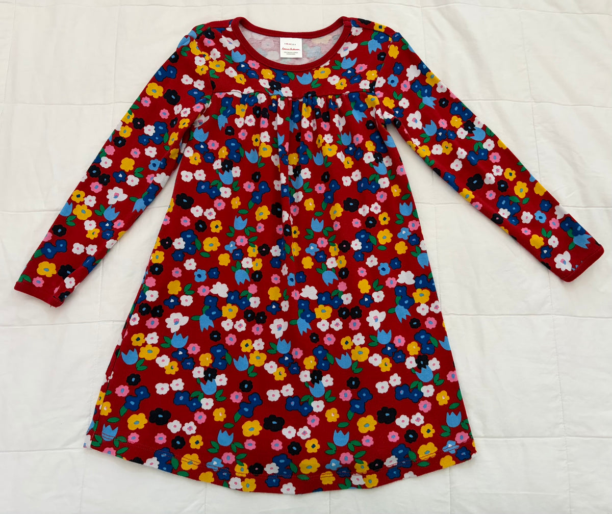 Hanna Andersson - red w colorful flowers - size Toddler - 5T