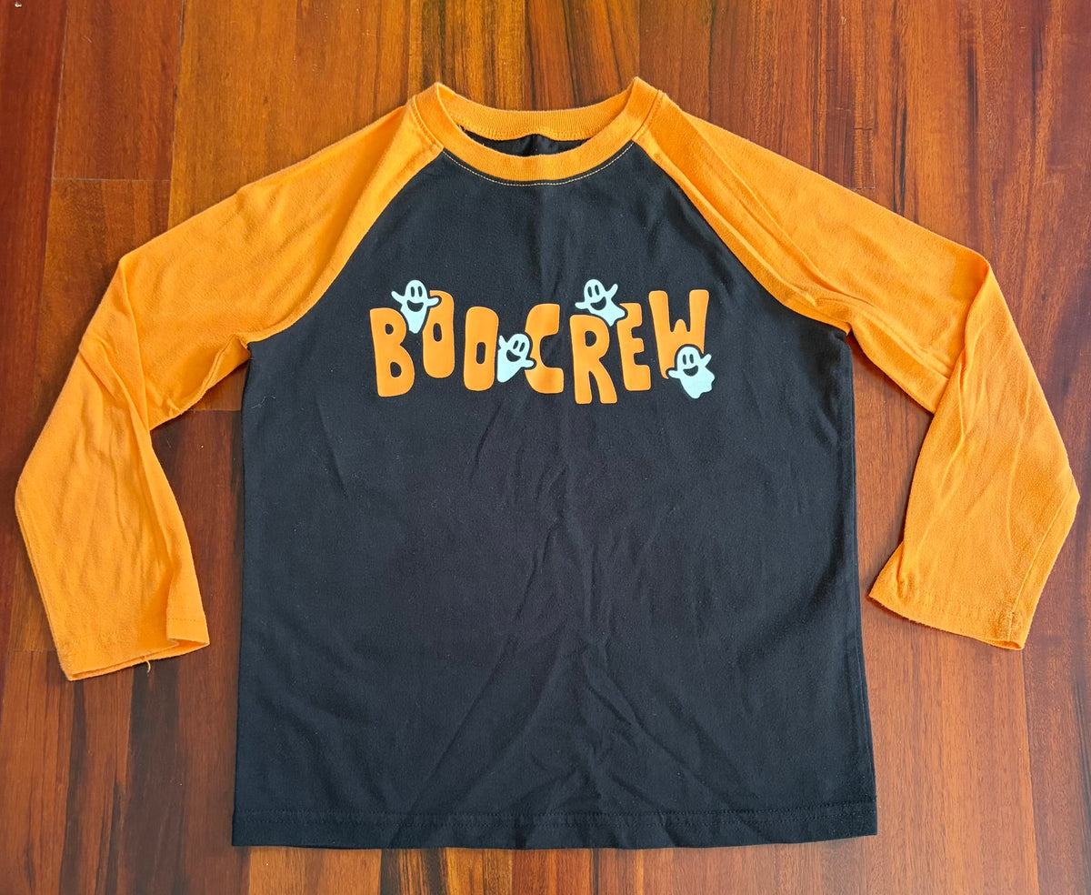 BOO CREW - Halloween baseball tee-so soft-EUC - size Youth - 6 (S)