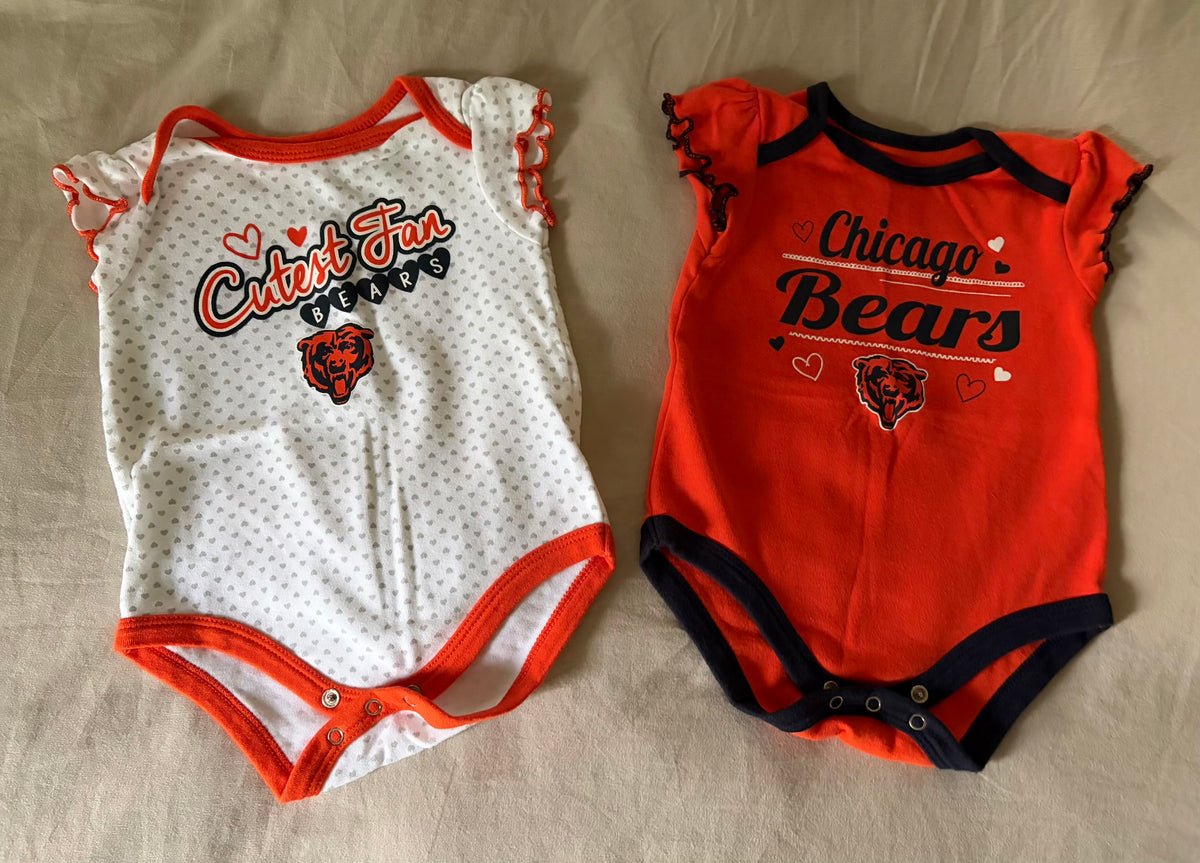 Set of 2 CHICAGO BEARS onesies - NWOT! - size Month - 3-6 / 6M
