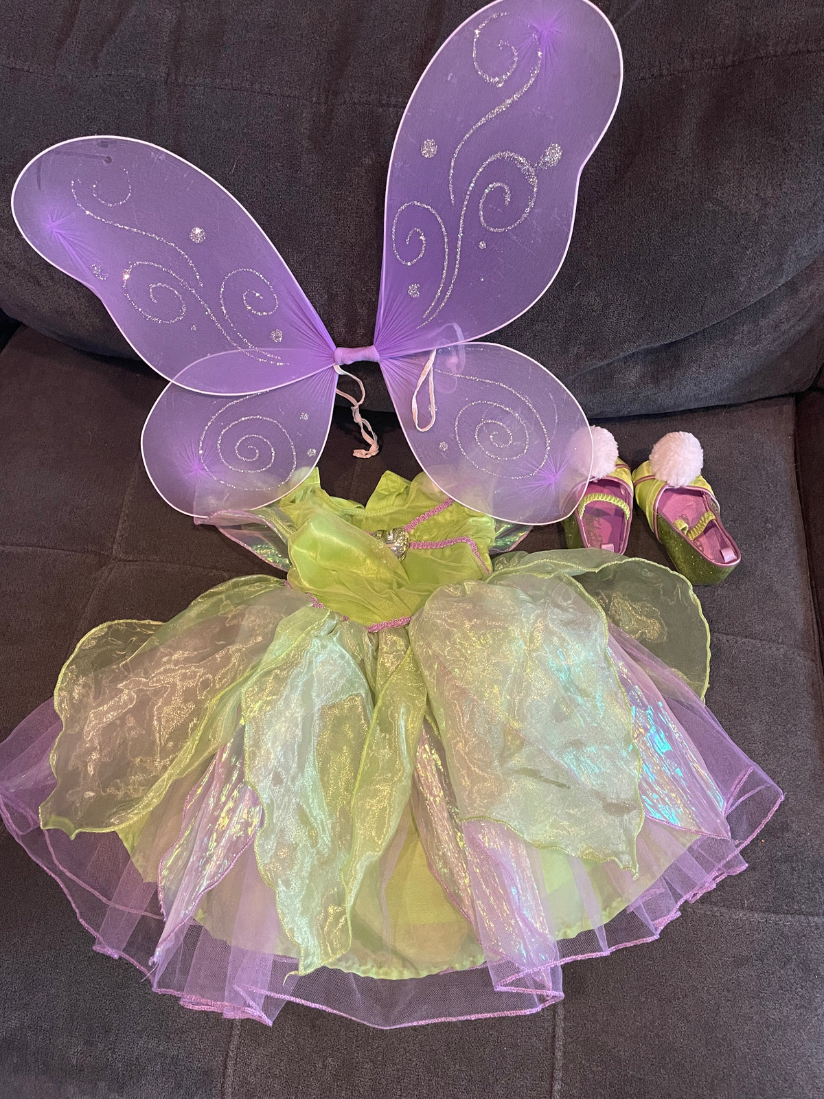 Complete Tinker Bell w Wings Shoes - Sz 6-12 mo - size Month - 12-18 / 18M