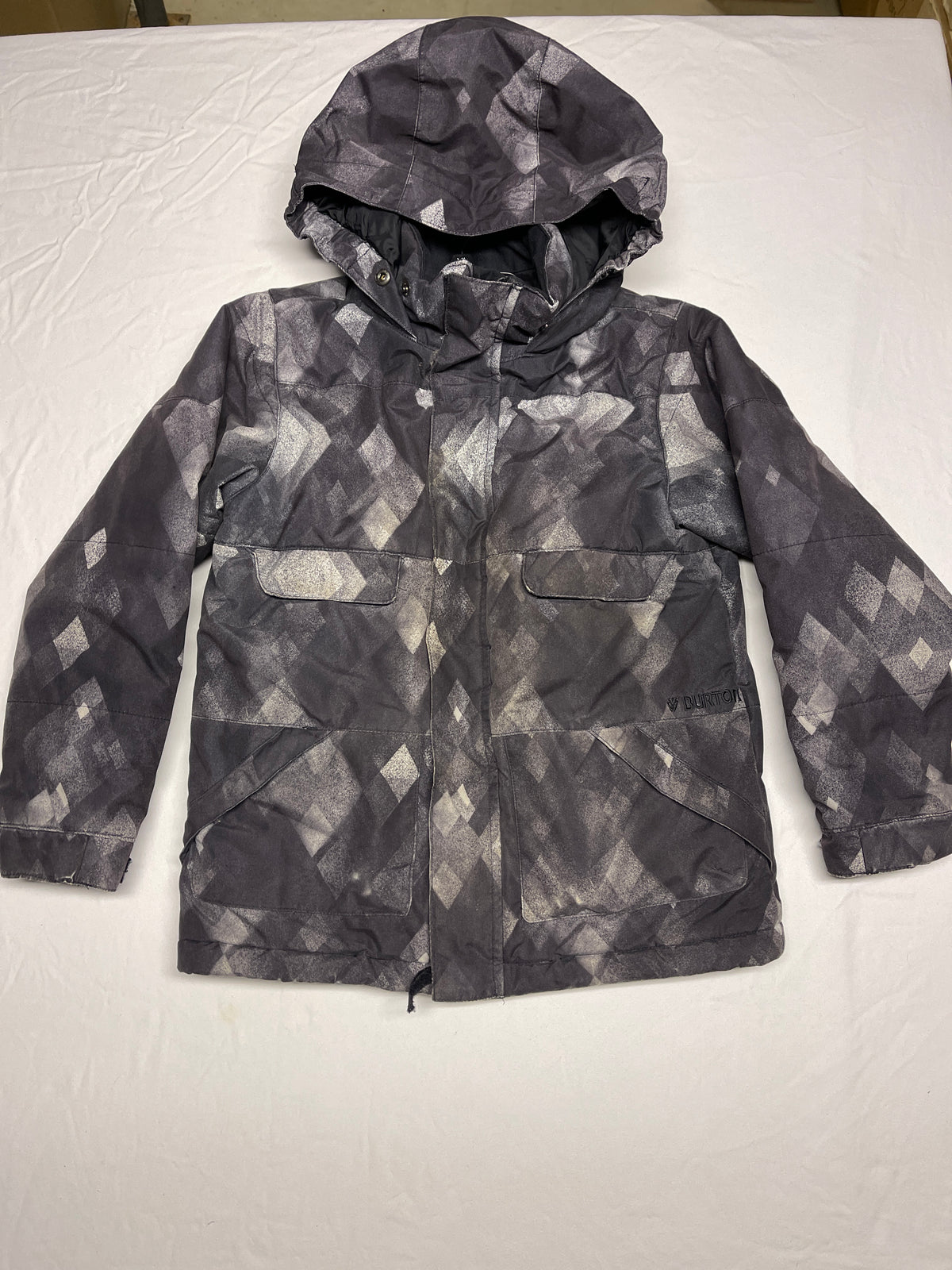 Burton snowboarding jacket the white - size Youth - 7 (S)