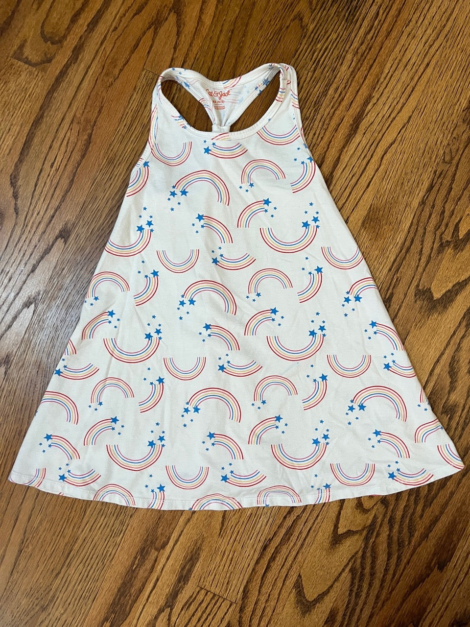 C&J White Star Rainbows XS 4/5 Play Condition - size Youth - 4 (XS)