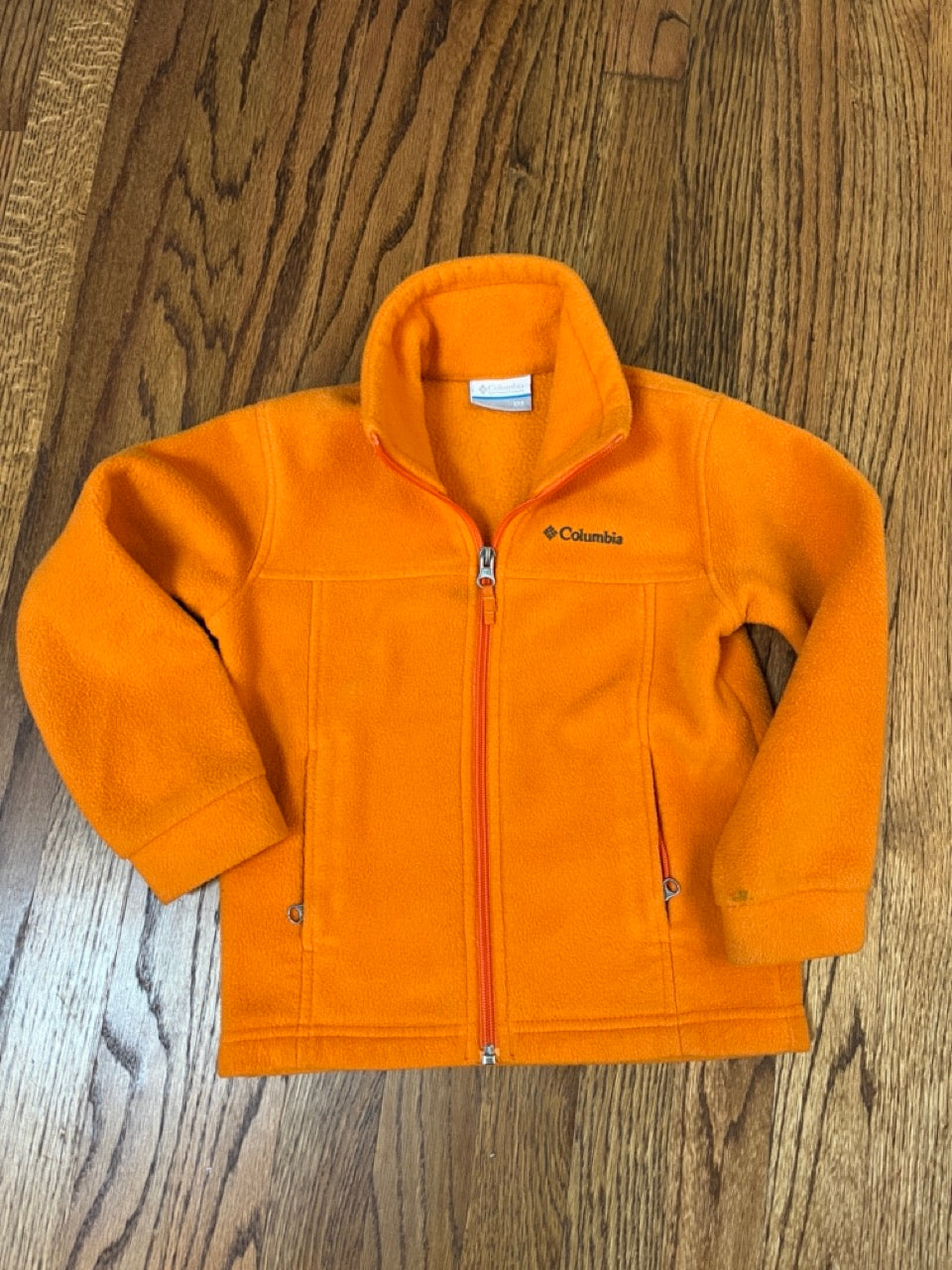Orange Columbia Fleece XXS 4/5 GUC Spot on cuff - size Youth - 4 (XS)