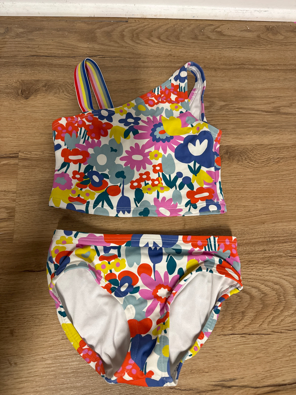 Hanna Andersson girls Two piece swim EUC - size Youth - 6 (S)