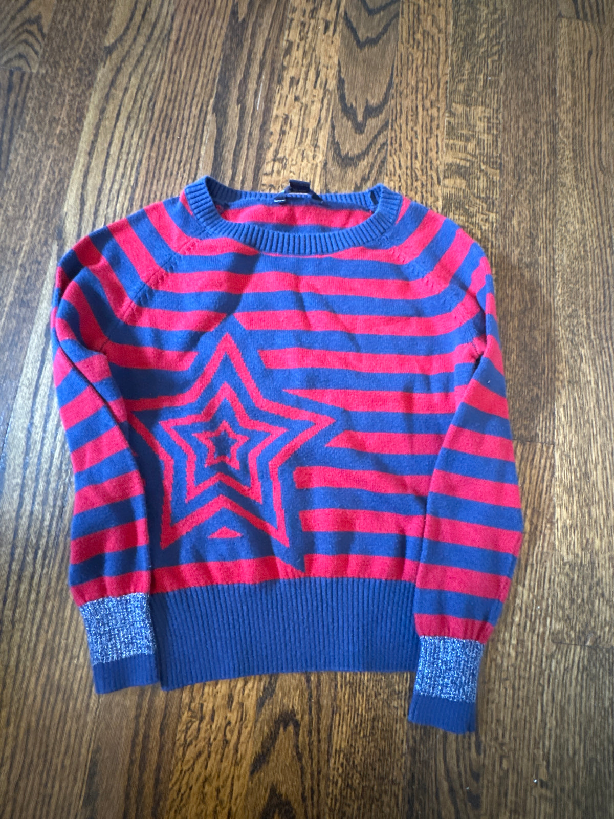 Tommy Hilfiger sweater Red blue star stripes - size Youth - 7 (S)