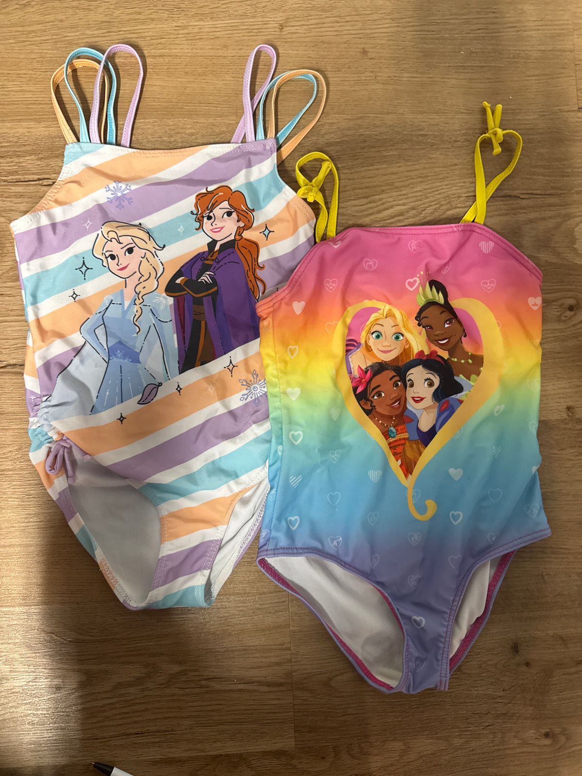 Disney princess frozen One piece swimsuits GUC - size Youth - 5 (XS)