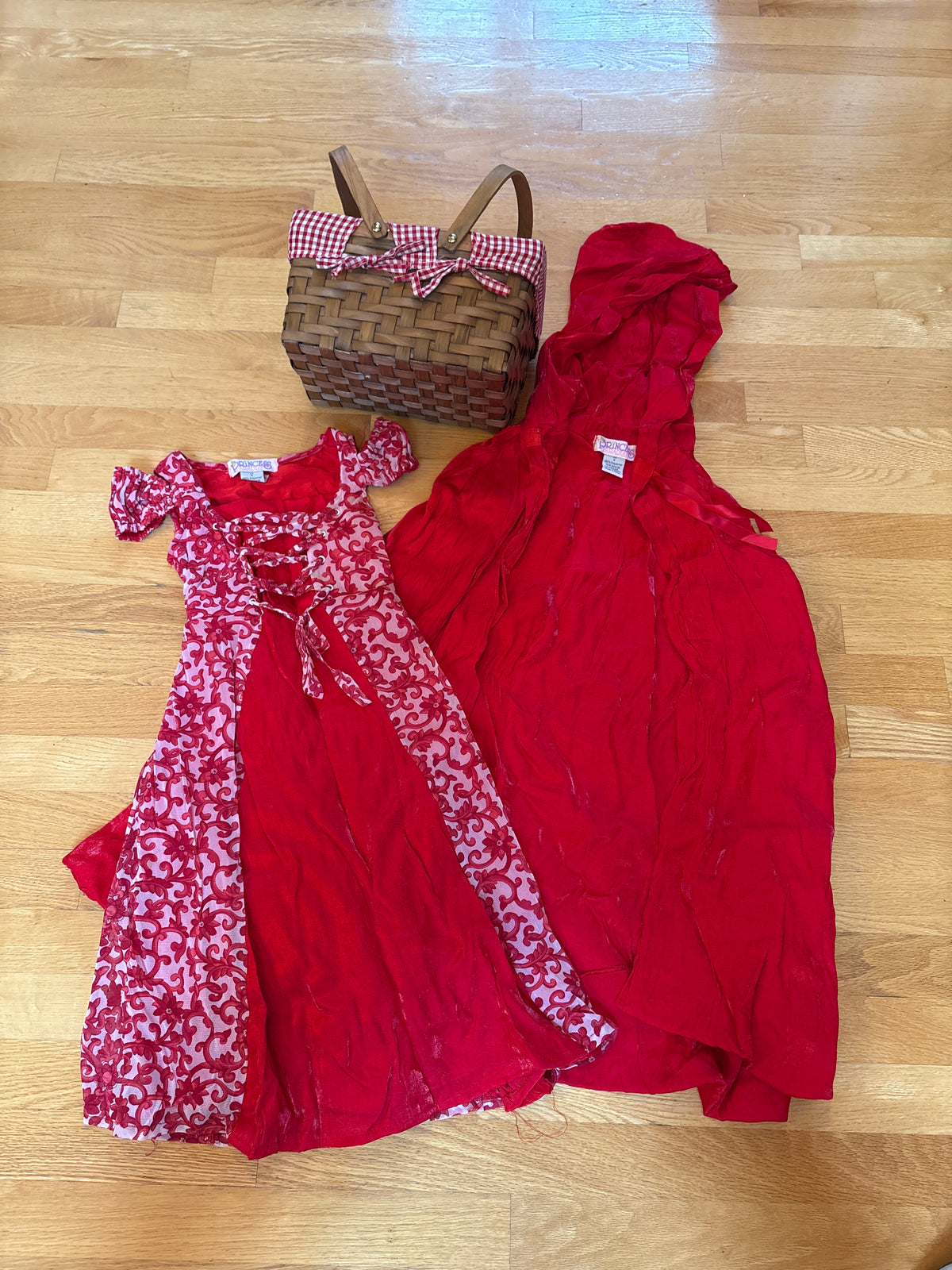 Little red riding hood dress, cape, & basket - size Youth - 4 (XS)