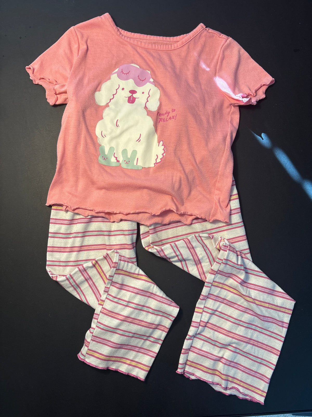 Cat & Jack dog pj set Striped pants - size Youth - 4 (XS)