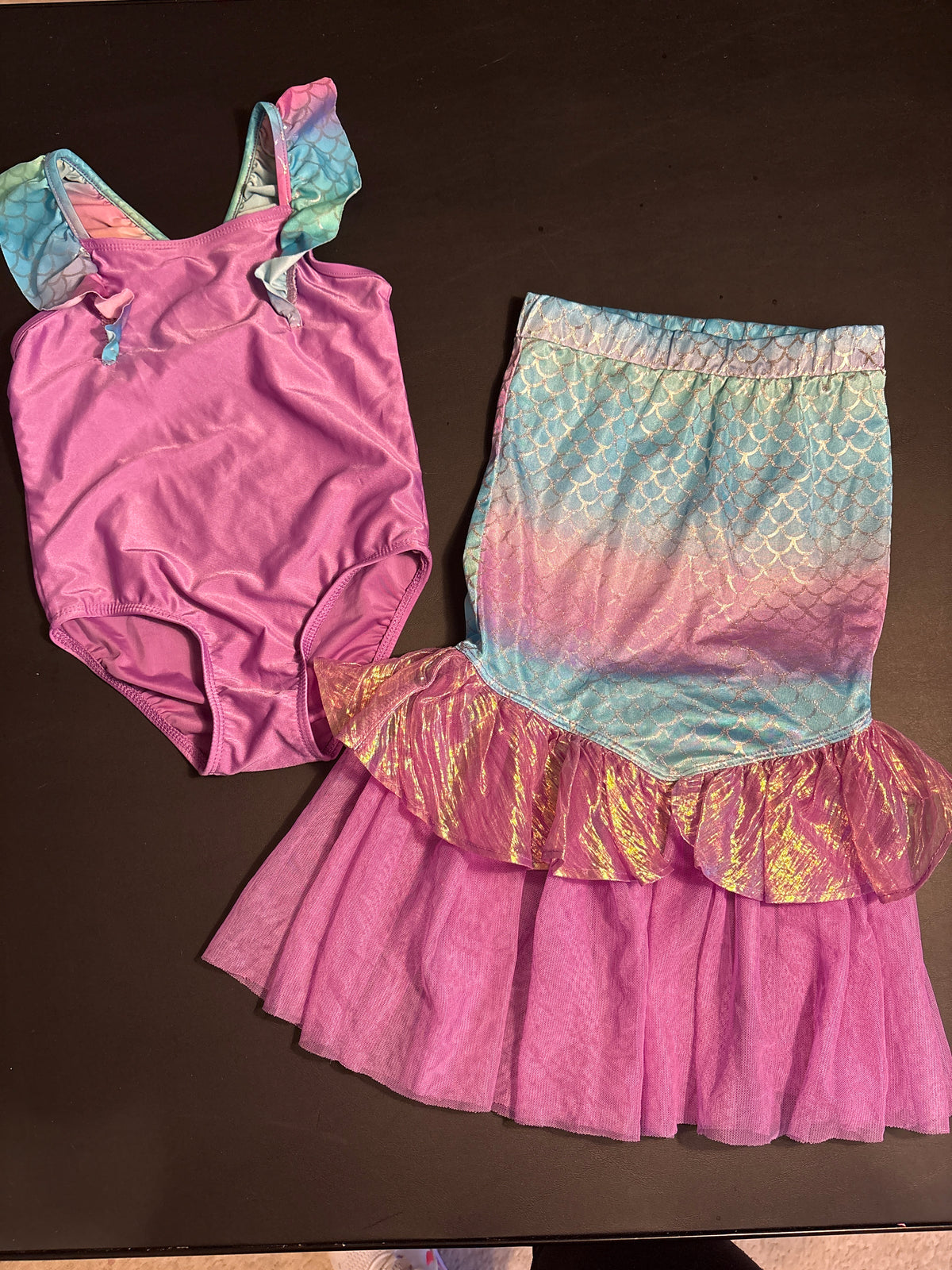 Purple Cat&Jack swim suit with cover up skirt - size Toddler - 5T