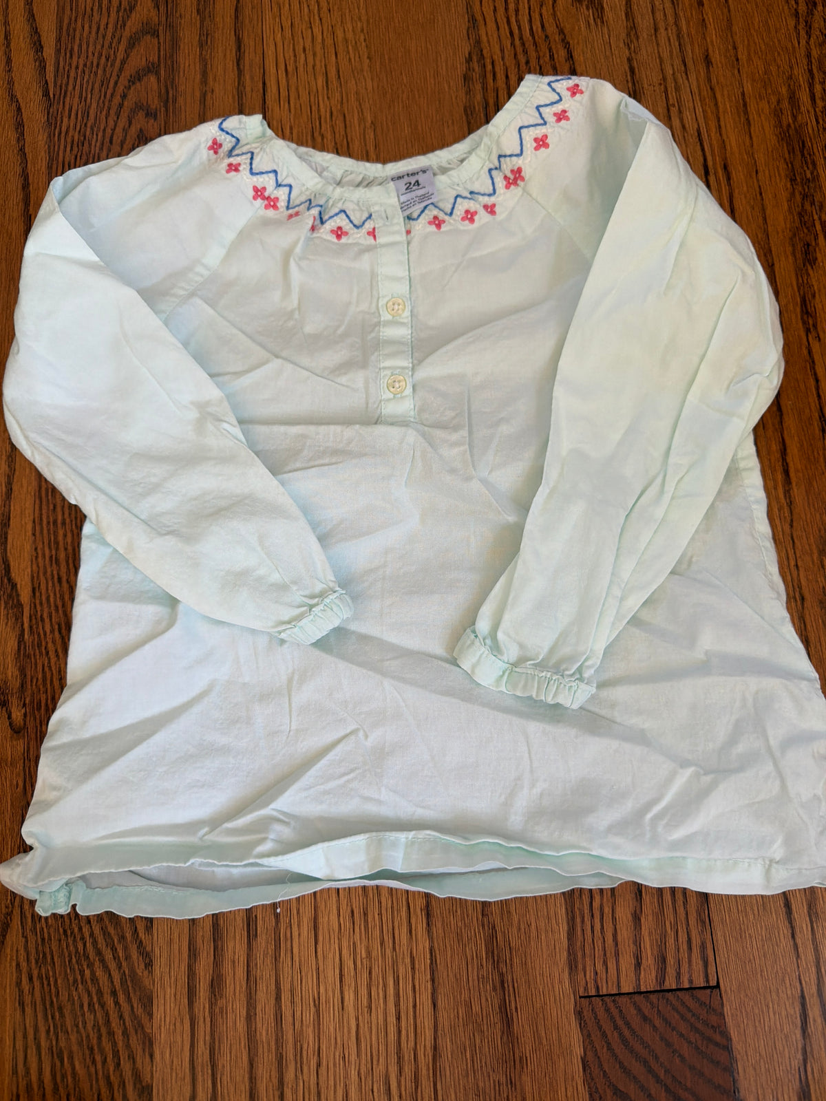 Carters peasant blouse Floral detailing - size Month - 18-24 / 24M