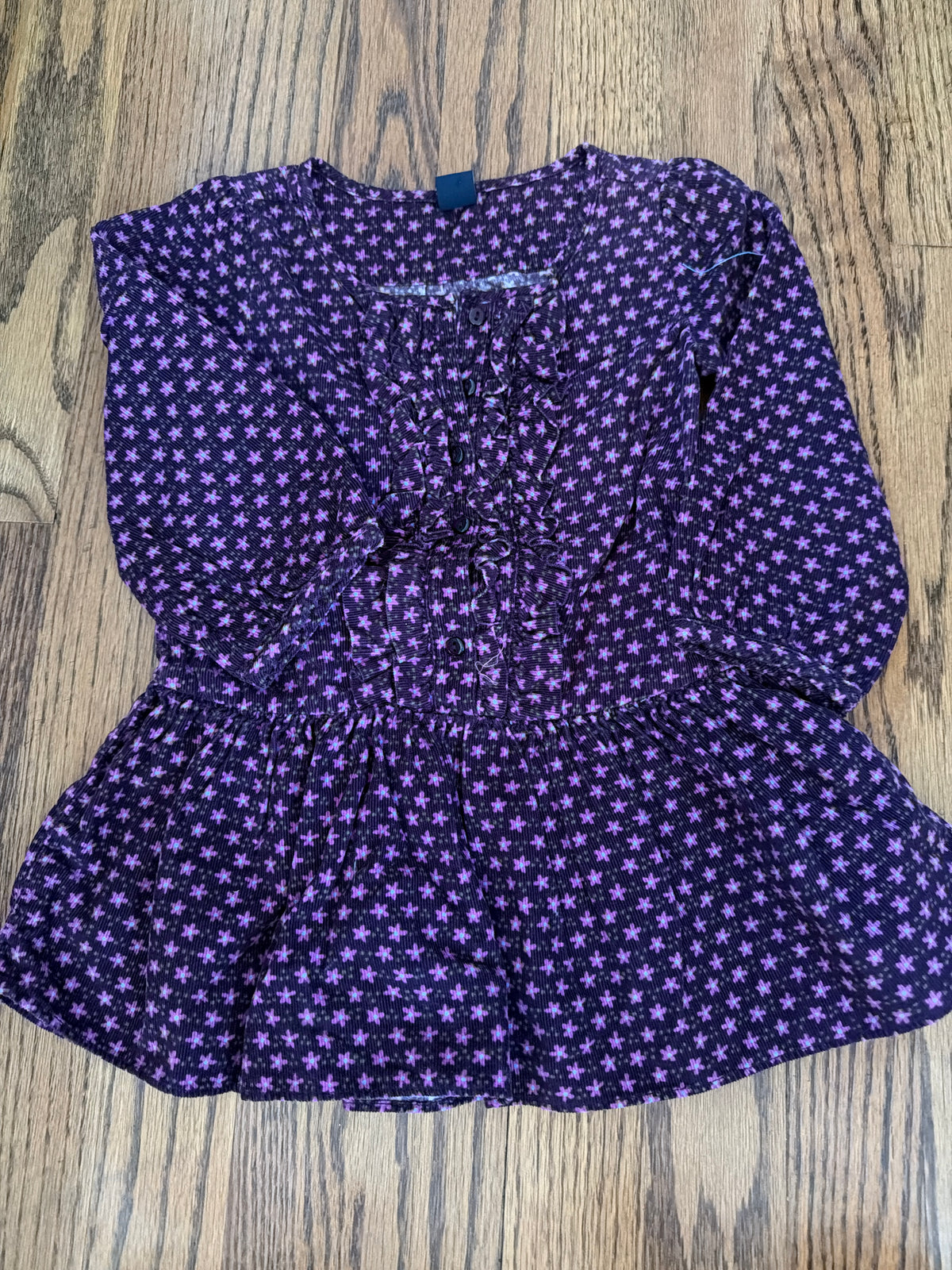 Baby gap corduroy dress Purple flowers - size Month - 18-24 / 24M