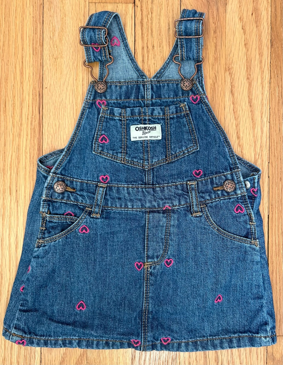 Osh Kosh Jean Jumper with hearts EUC (18M) - size Month - 12-18 / 18M