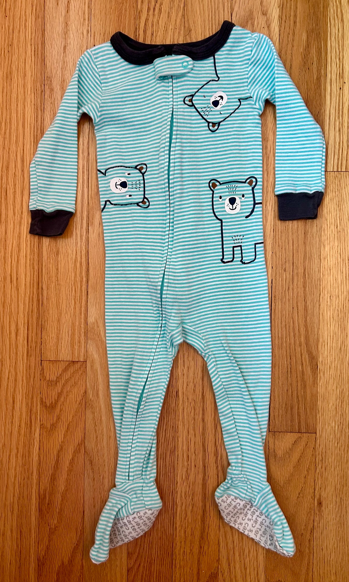 Carters Bear Footie PJs EUC unisex (12M) - size Month - 9-12 / 12M
