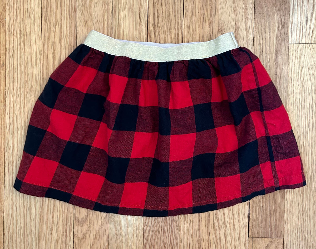 Carters Plaid with Gold Skirt EUC (size:4/5) - size Youth - 4 (XS)